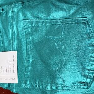 Stylish Turquoise Flare Jeans